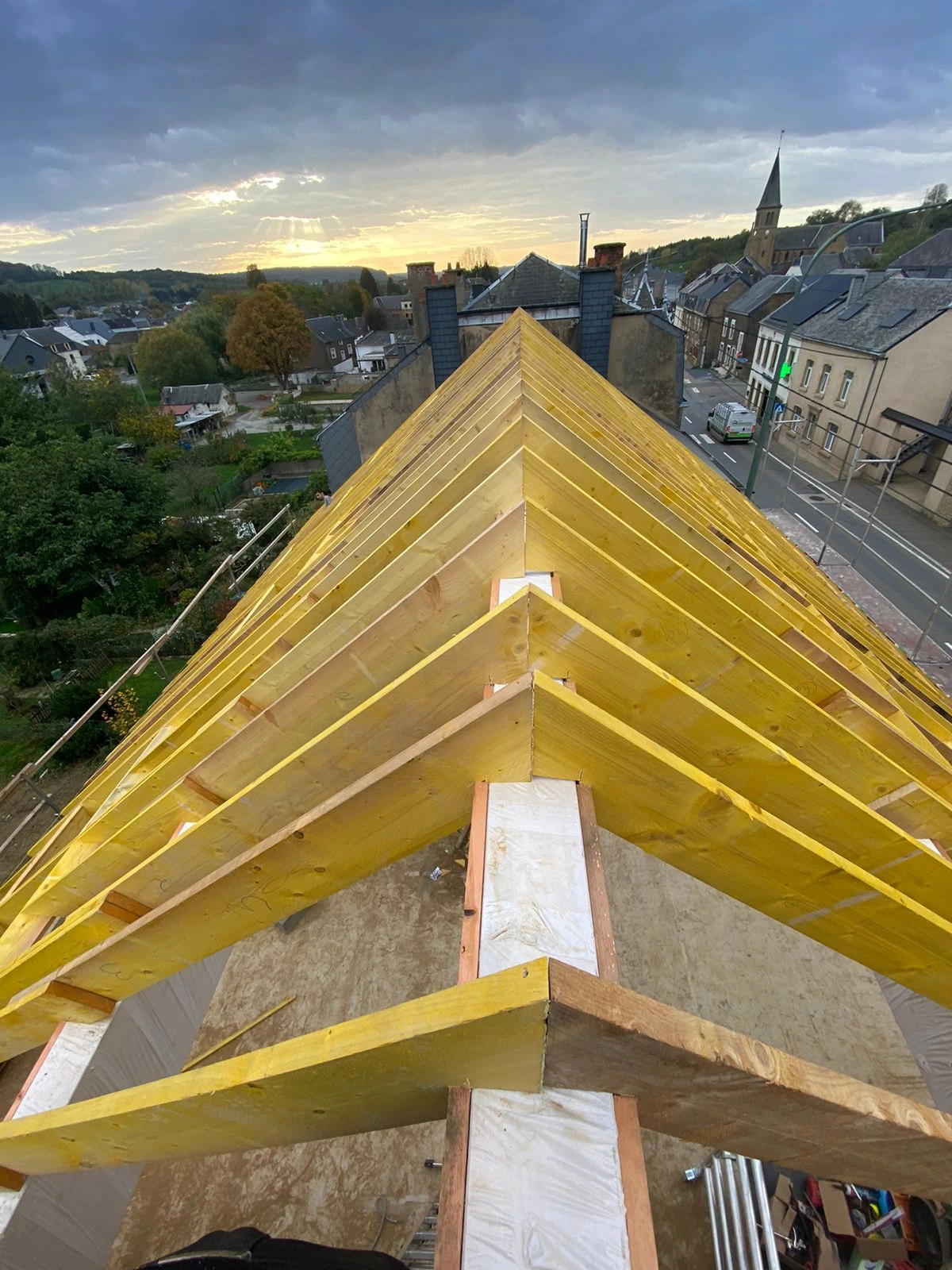 Pose charpente bois Bruxelles